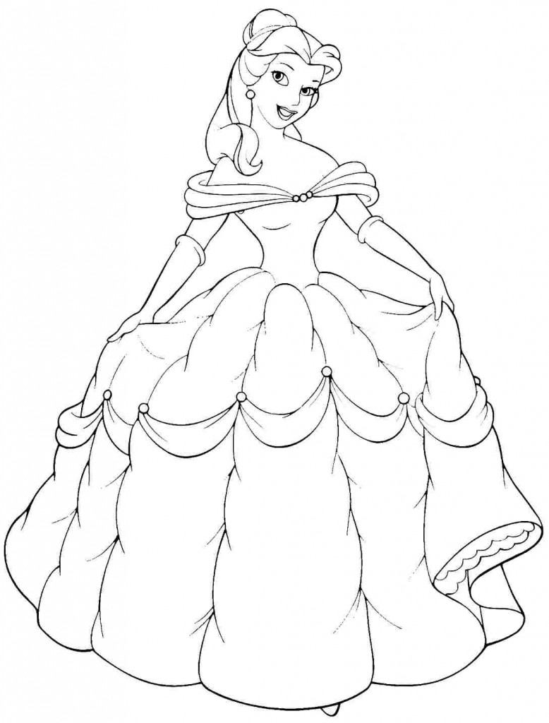 Free Printable Belle Coloring Pages For Kids