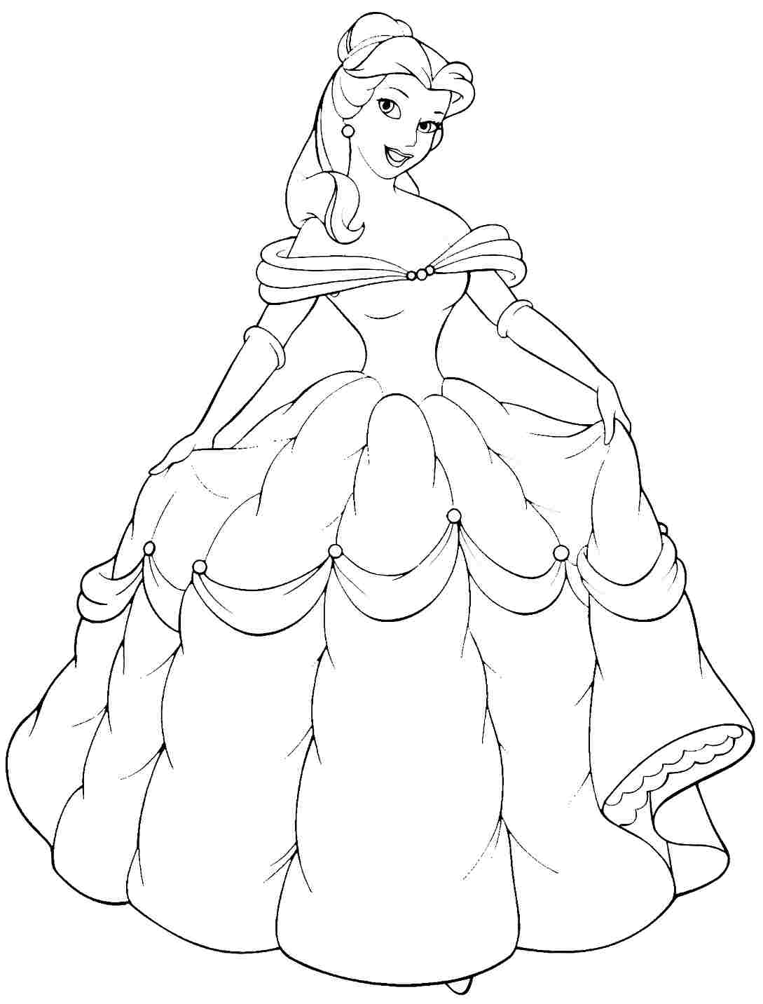 Princess Belle Coloring Pages Hot Sale, 20 OFF   www ...