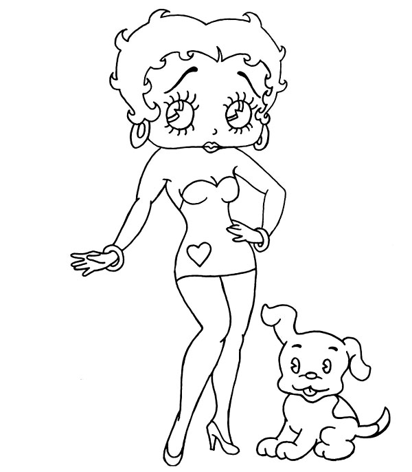 Betty Boop Coloring Page Printable