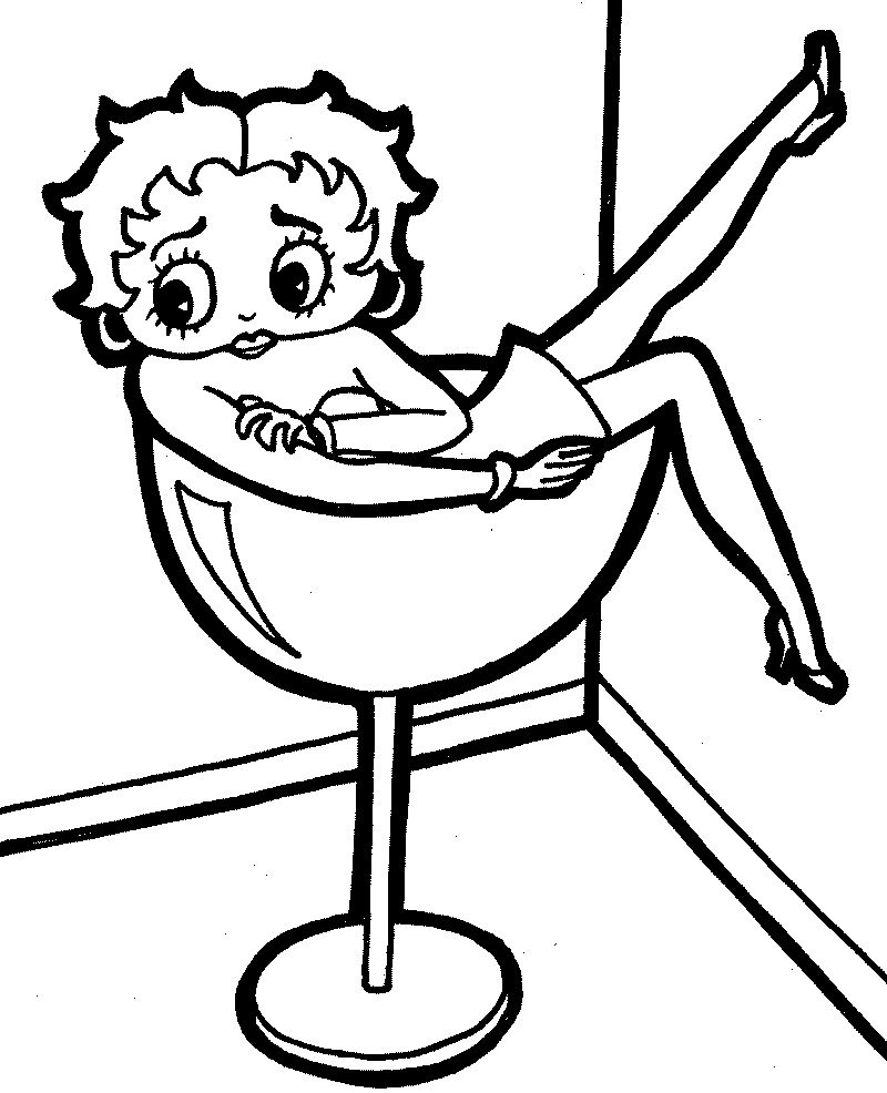 Betty Boop Coloring Pages Images