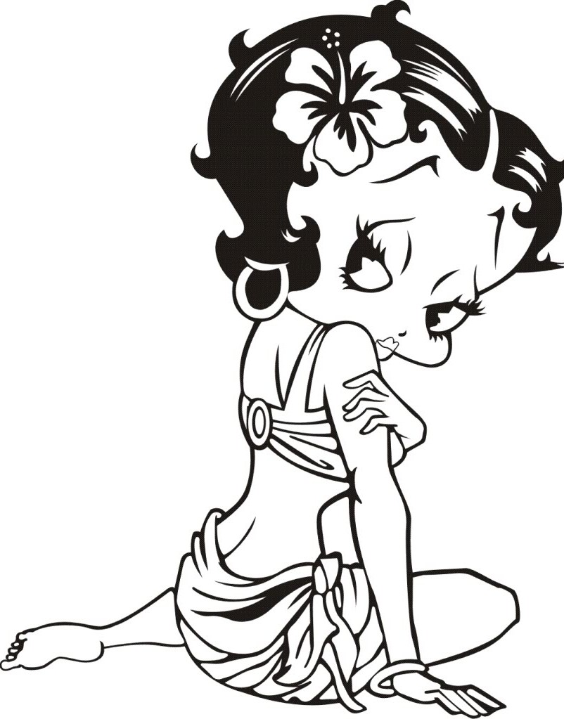 Betty Boop Coloring Pages Pictures