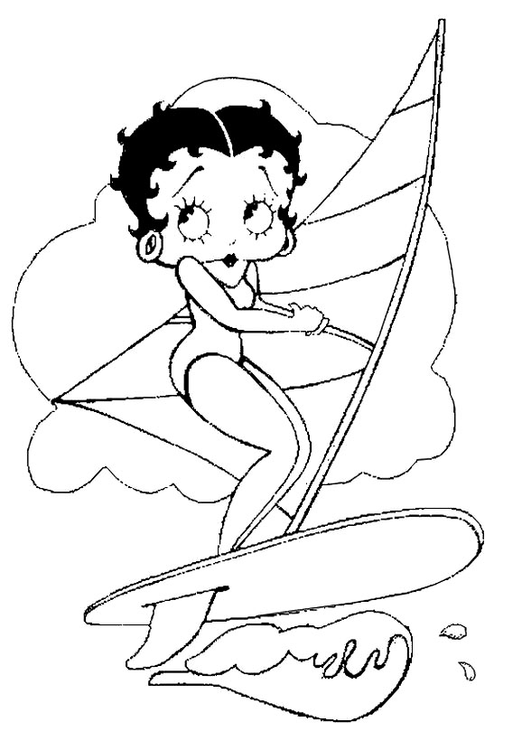 Betty Boop Printable Coloring Pages