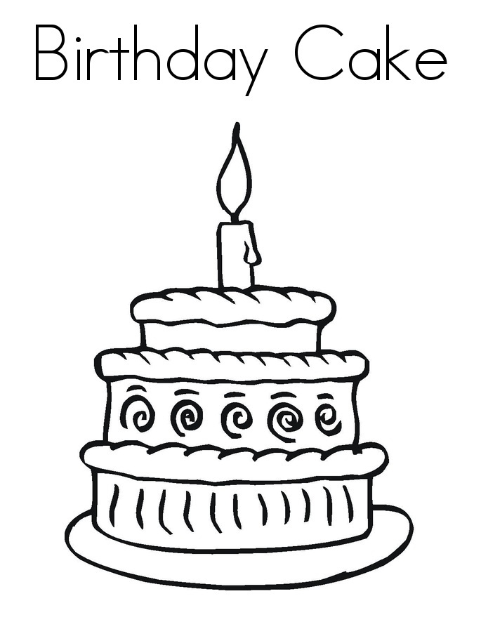 Free Printable Birthday Cake Coloring Pages For Kids