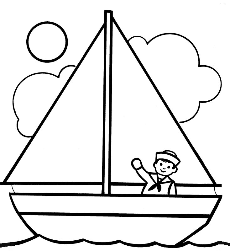 speed boat drawing for kids