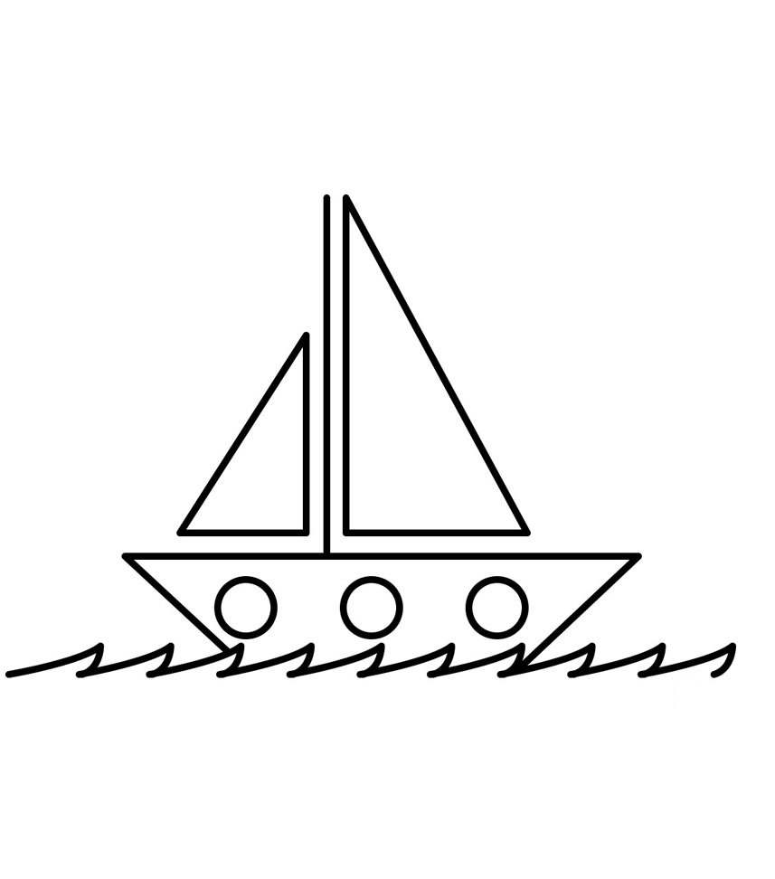 Boats Coloring Page