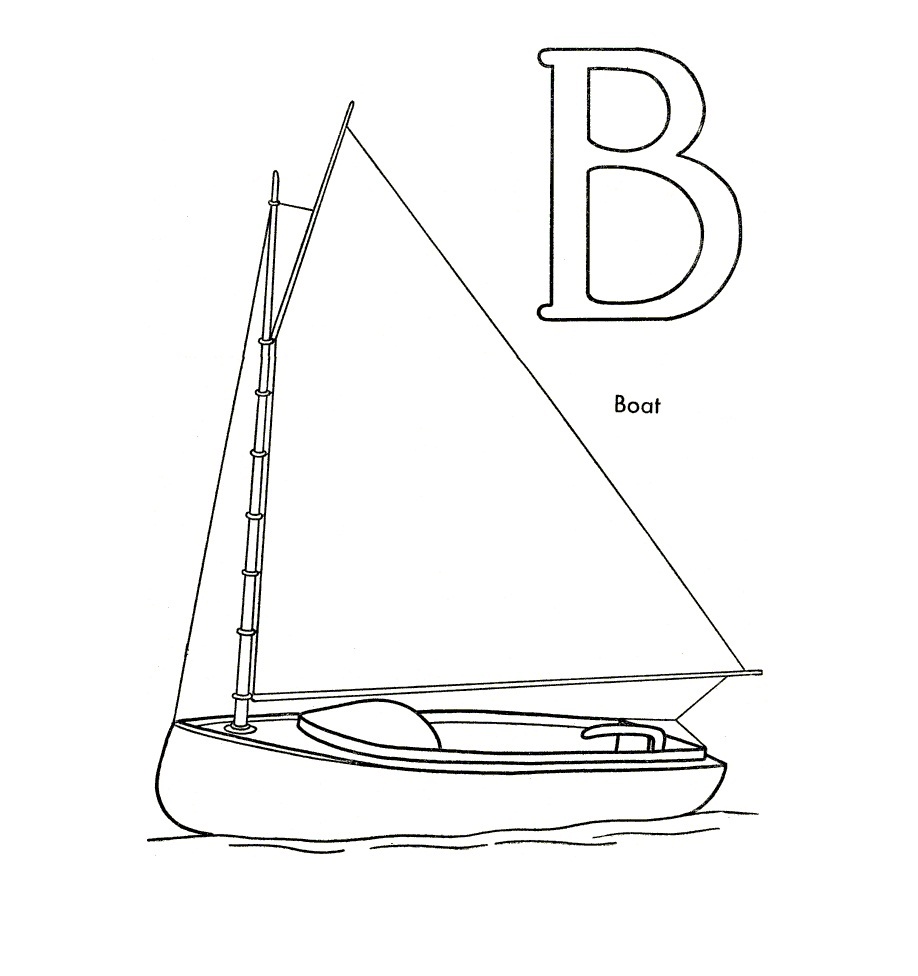 Coloring Page Boat