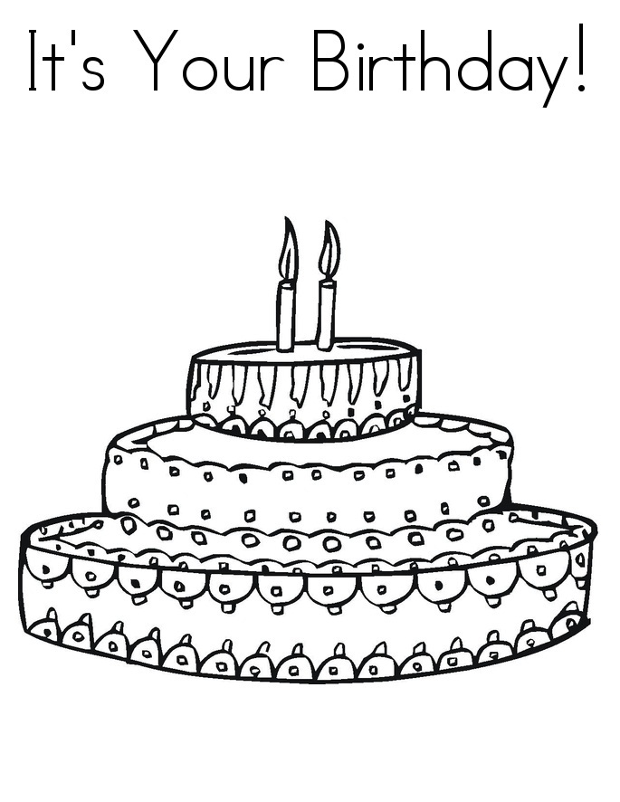 Free Printable Birthday Cake Coloring Pages For Kids