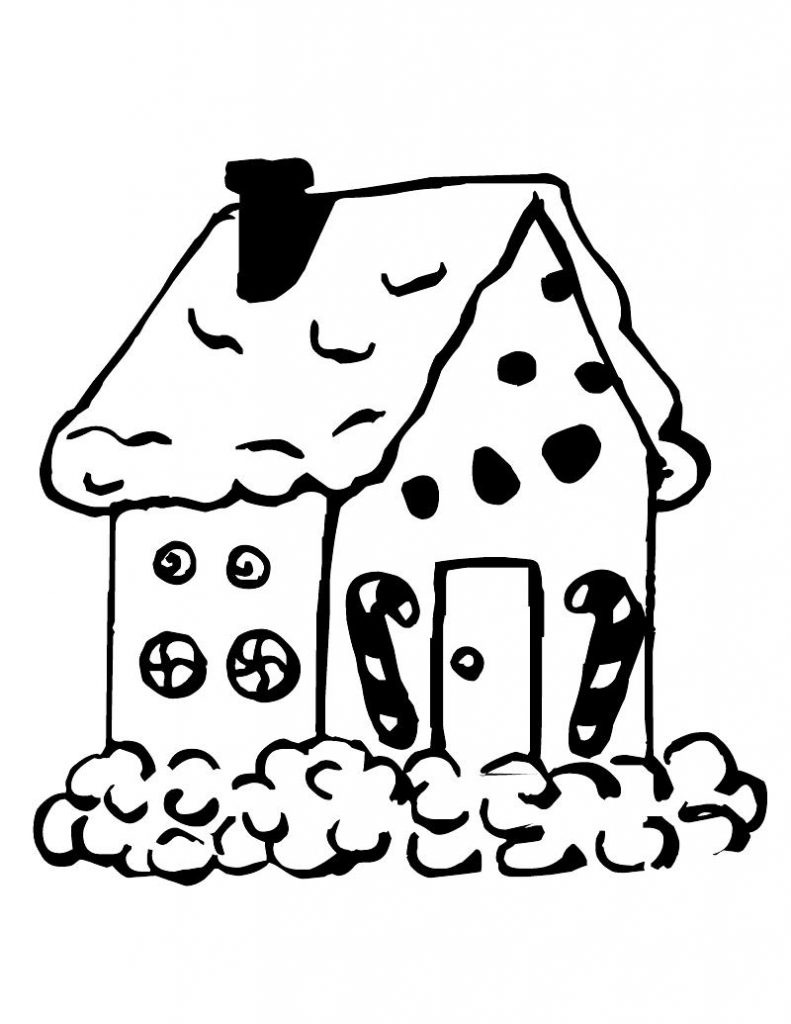 Coloring Pages of Gingerbread Houses