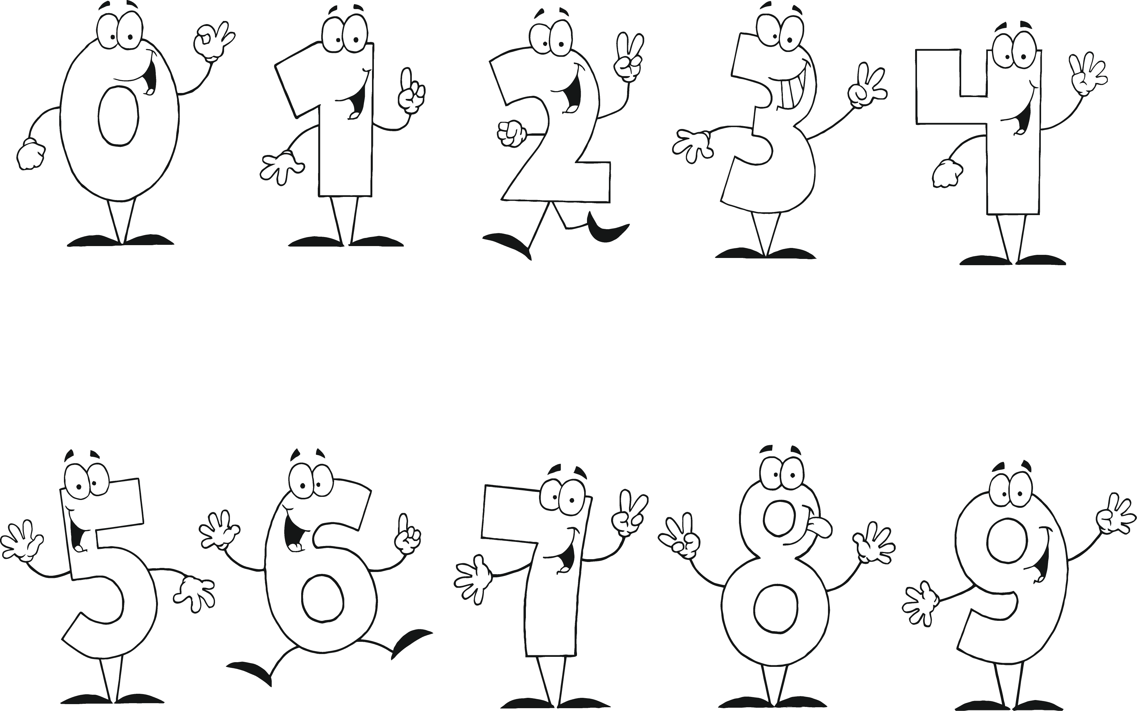 free coloring pages numbers 1 20