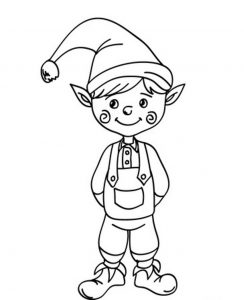 free printable elf coloring pages for kids
