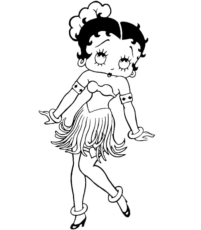 betty boop coloring pages