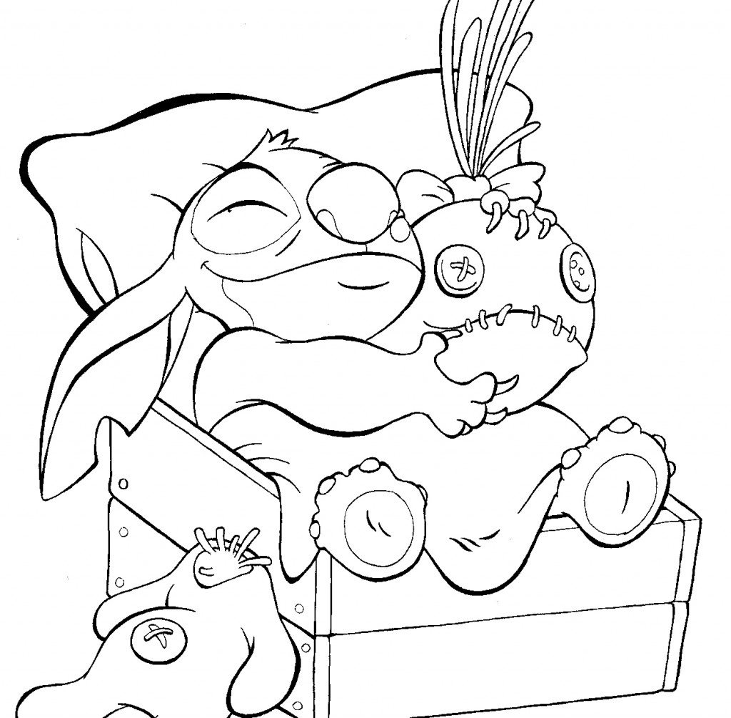 Free Lilo and Stitch Coloring Page
