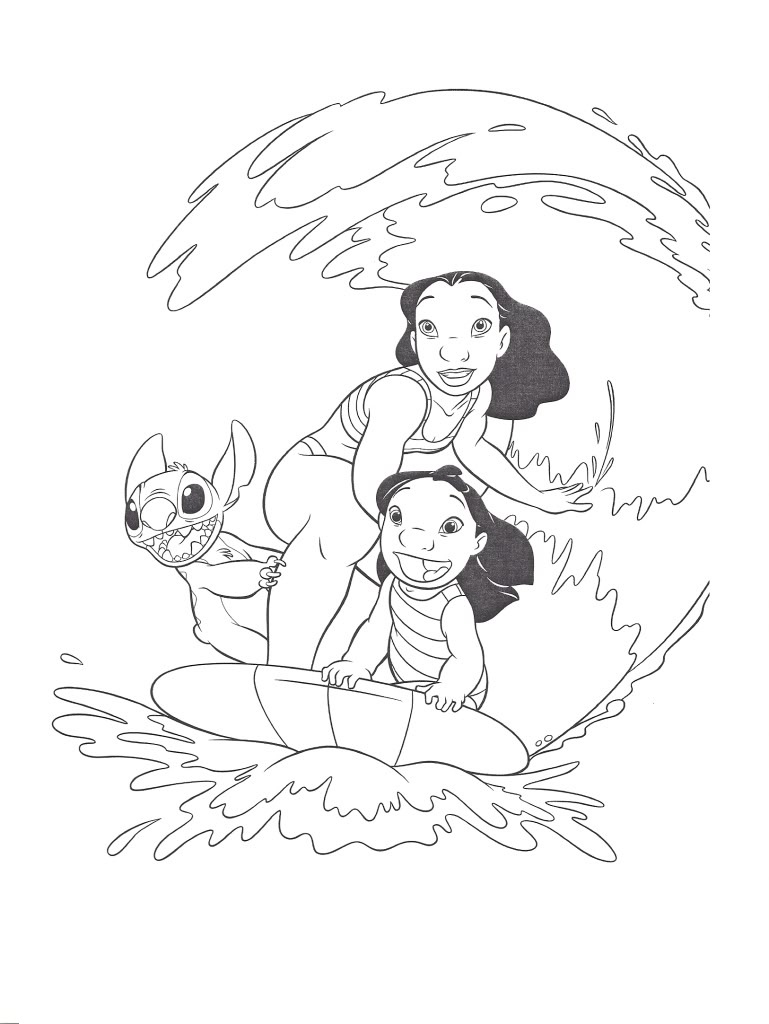 Lilo and stitch coloring pages 