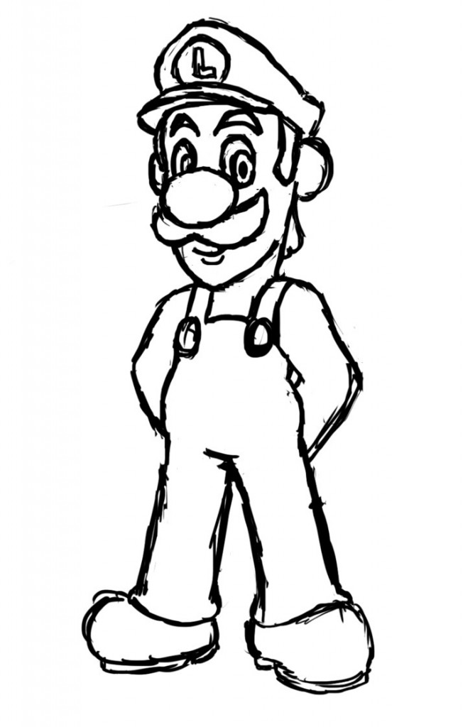 Free Printable Luigi Coloring Pages