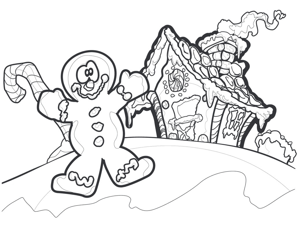 gingerbread man coloring pages for adults