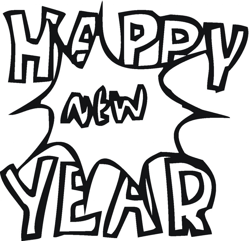 Happy New Year Coloring Pages to Print