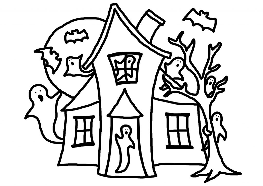 Haunted House Coloring Pages