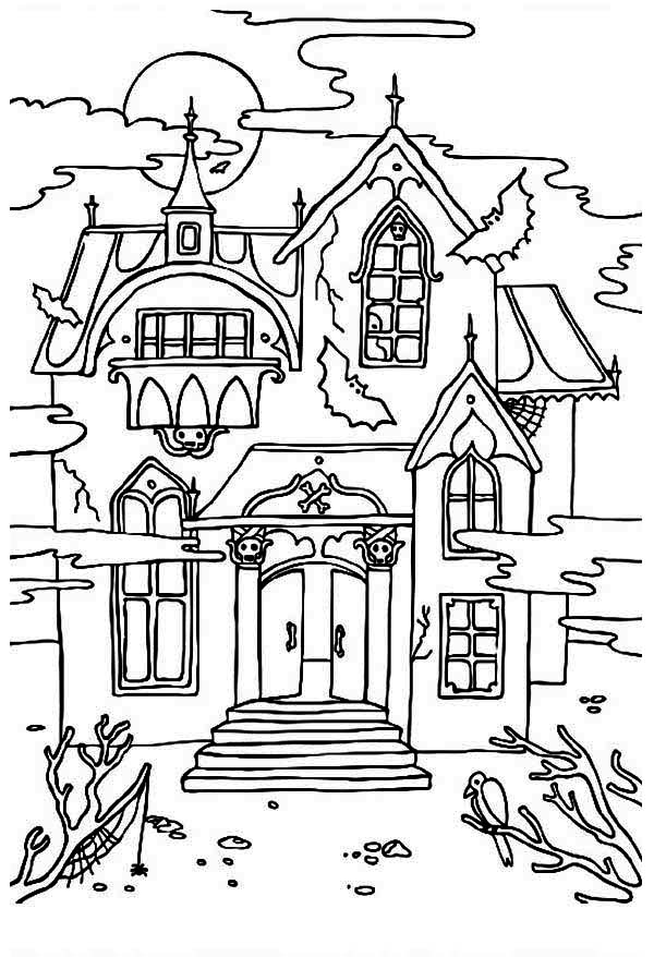 Haunted House Coloring Sheets