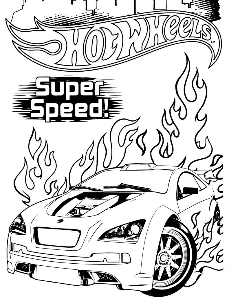 Hot Wheel Coloring Pages