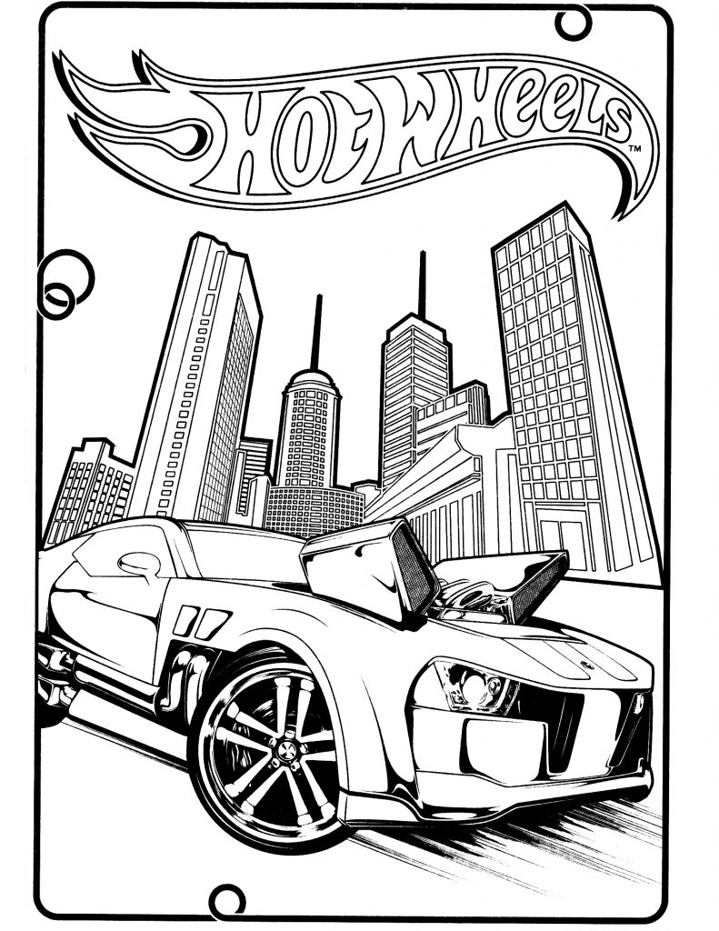 Hot Wheels Coloring Page