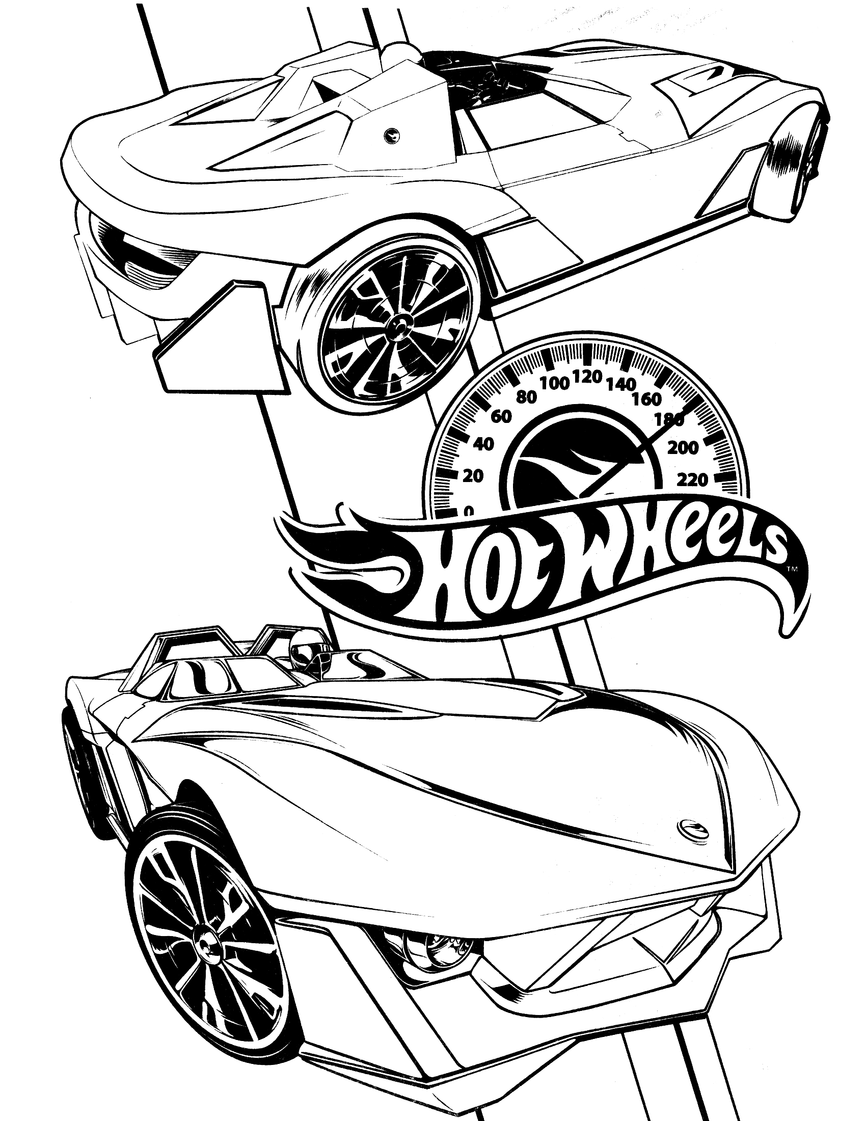 hot wheels coloring pages