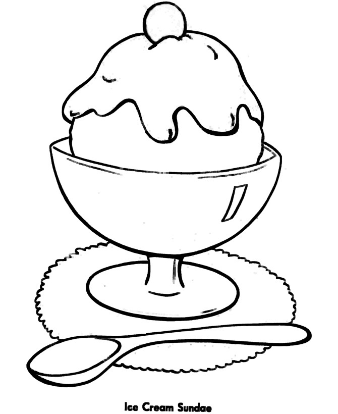 Coloring Pages Ice Cream Sundae 8