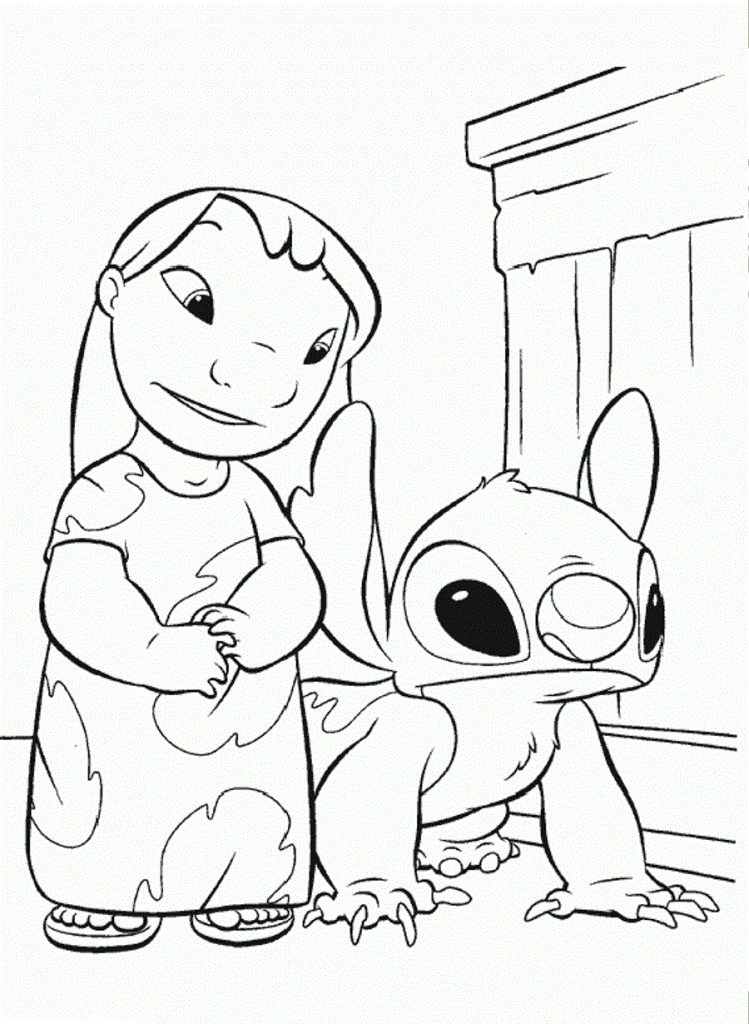 Lilo and Stitch Coloring Page for Kids