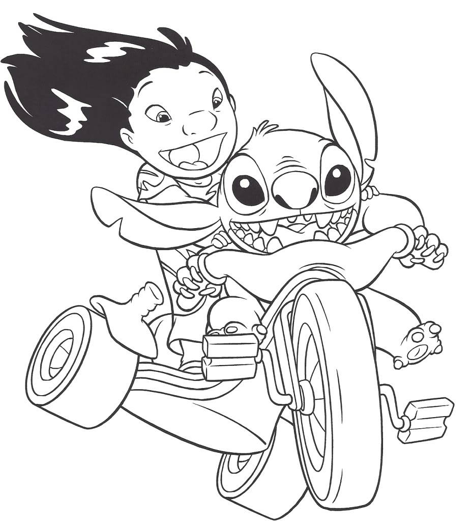 Lilo and Stitch Coloring Page to Print