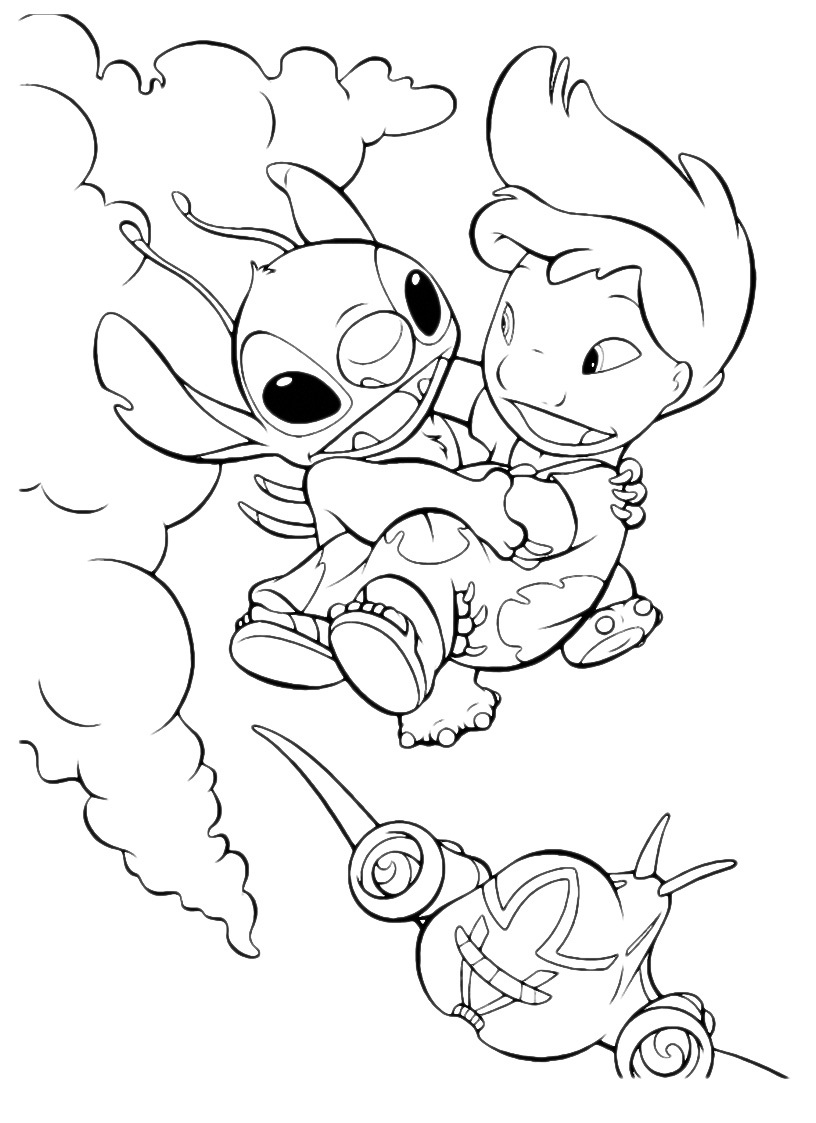 Lilo and Stitch coloring pages on