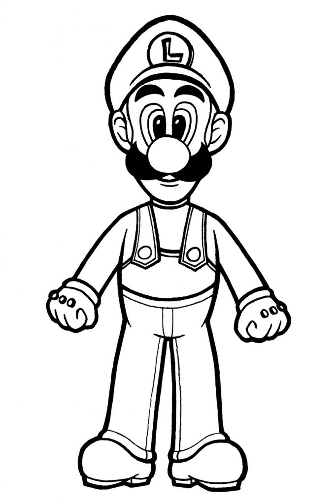 Luigi Coloring Page