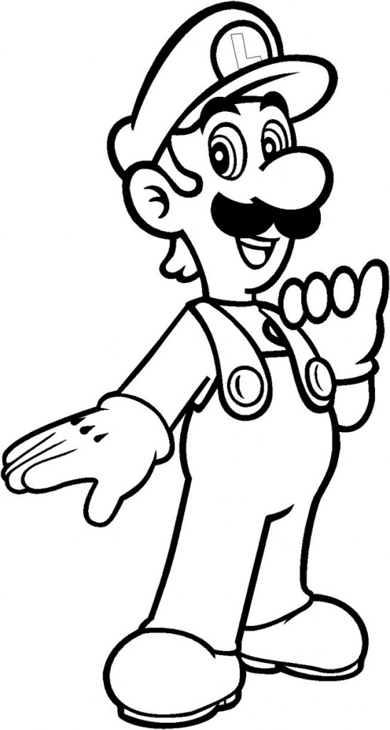 Free Printable Luigi Coloring Pages For Kids