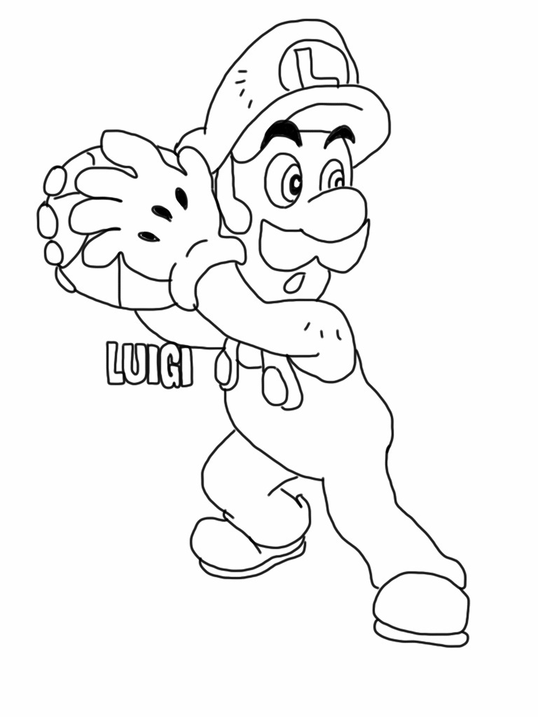  Luigi Printable Coloring Pages For Kids 6