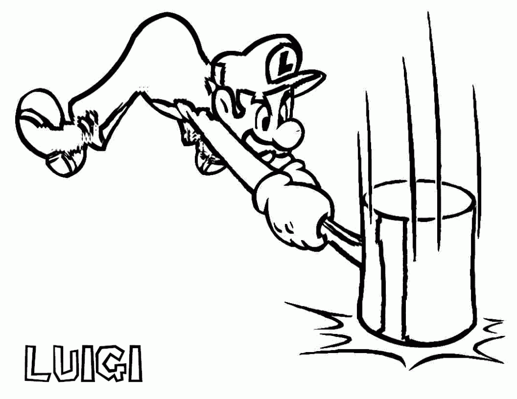 Luigi Coloring Pages to Print