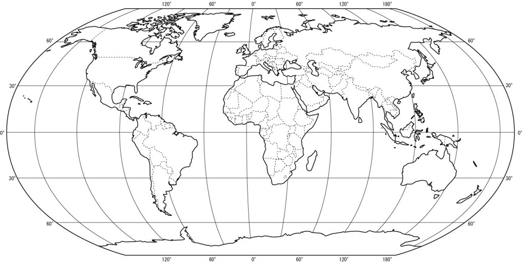 Map of World Coloring Page