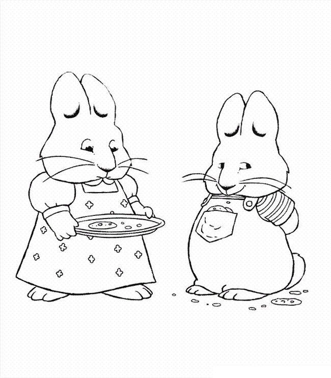Max and Ruby Coloring Pages for Kids