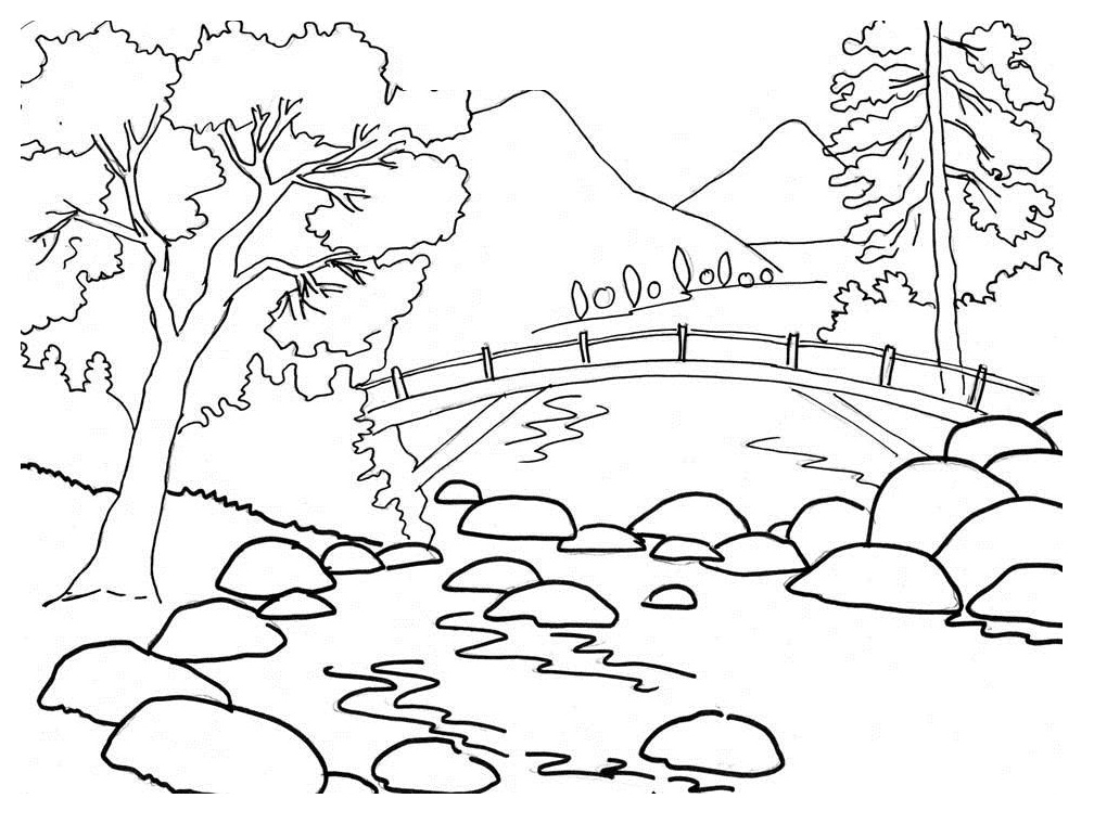 Nature Coloring Page