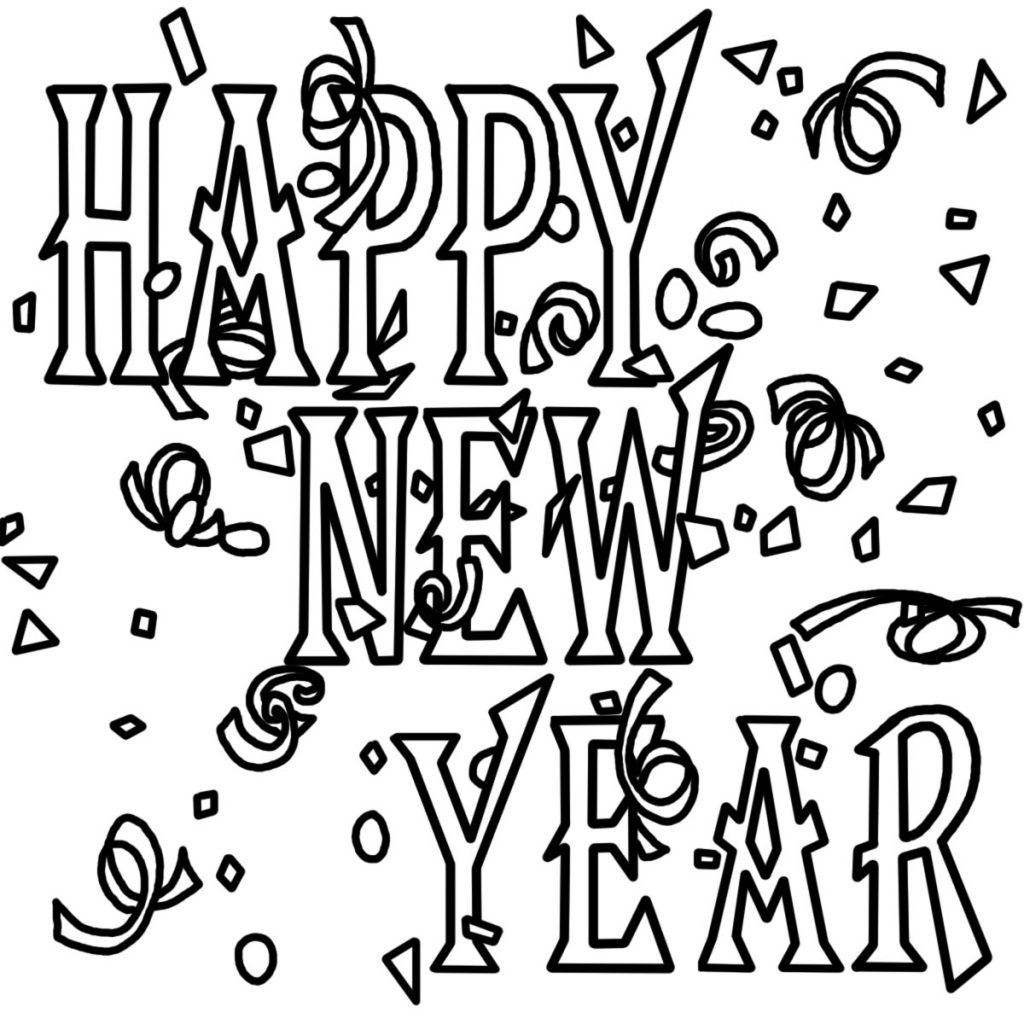 New Year Coloring Page