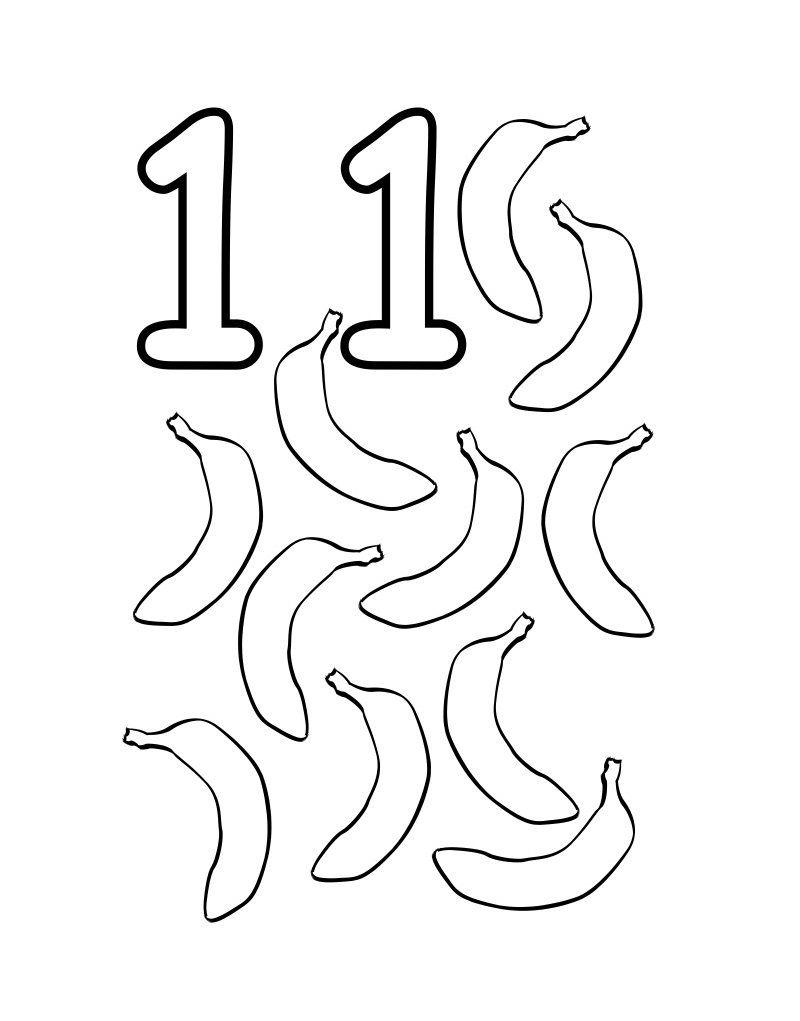 Number 11 Coloring Pages