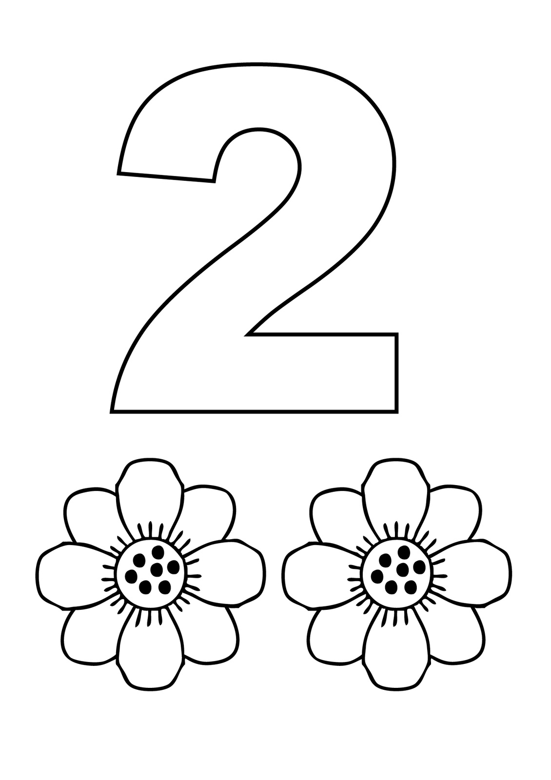Number Two Coloring Sheet