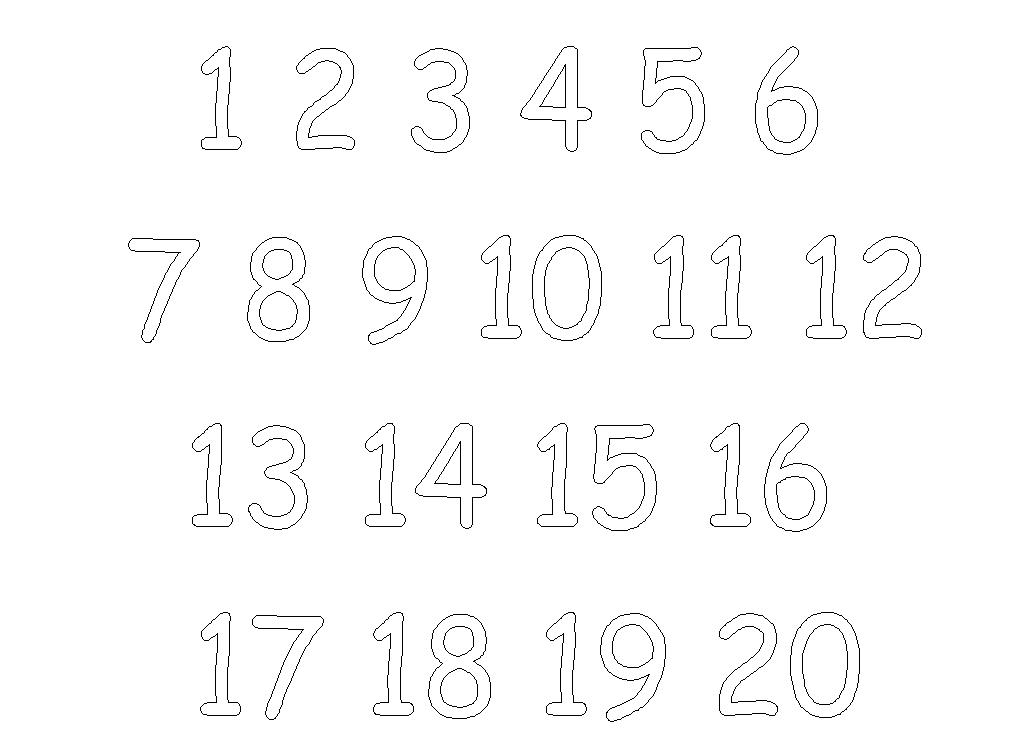 Printable Number Coloring Pages