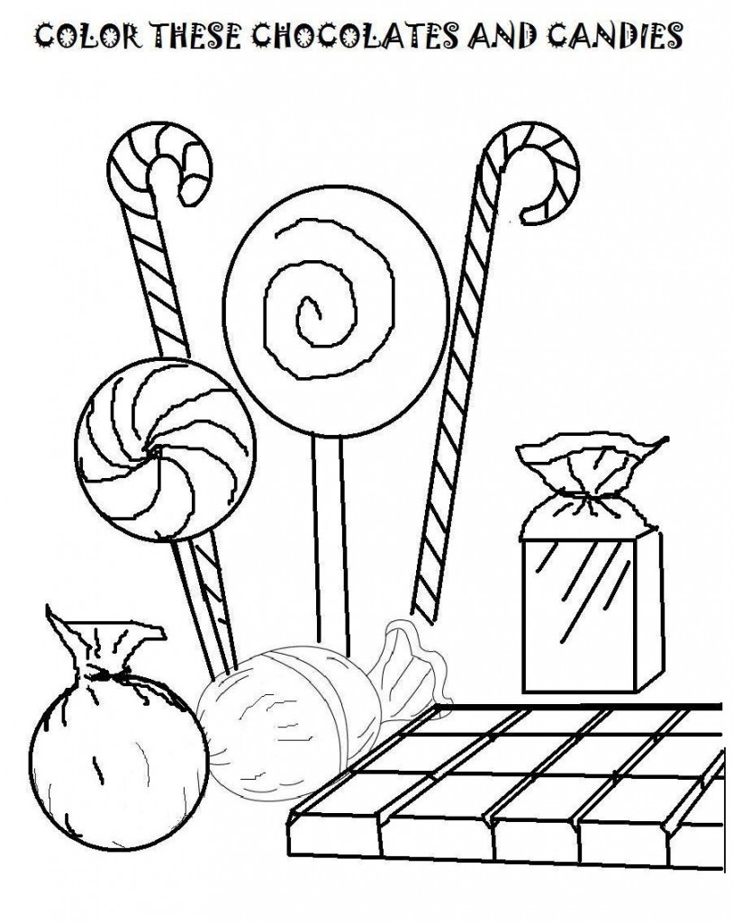 Printable Candy Coloring Pages