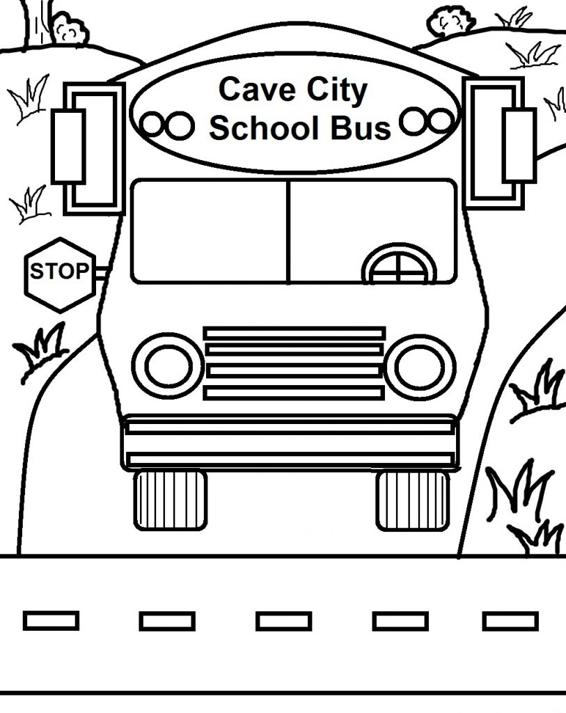 Printable School Bus Coloring Page