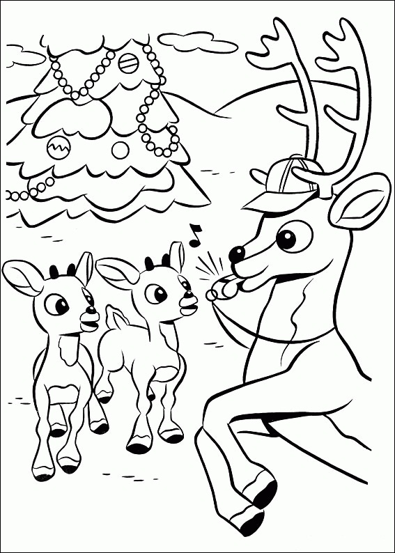 Rudolph Coloring Pages To Print Coloring Pages