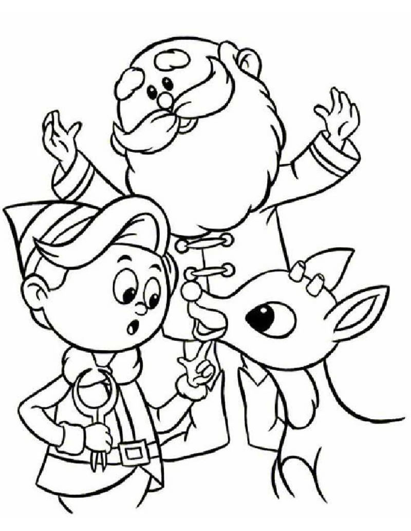 rudolph coloring pages