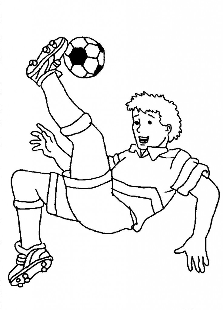 Soccer Player Coloring Pages