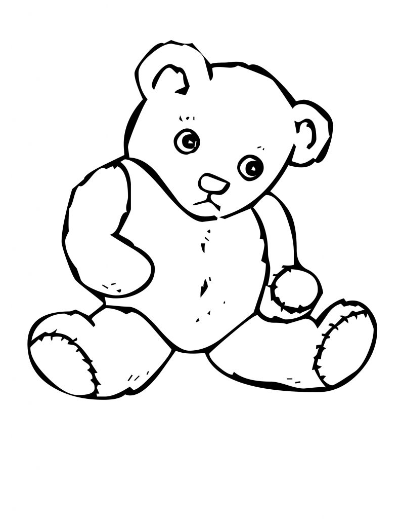 Bear Coloring Pages For Kids Printable 6