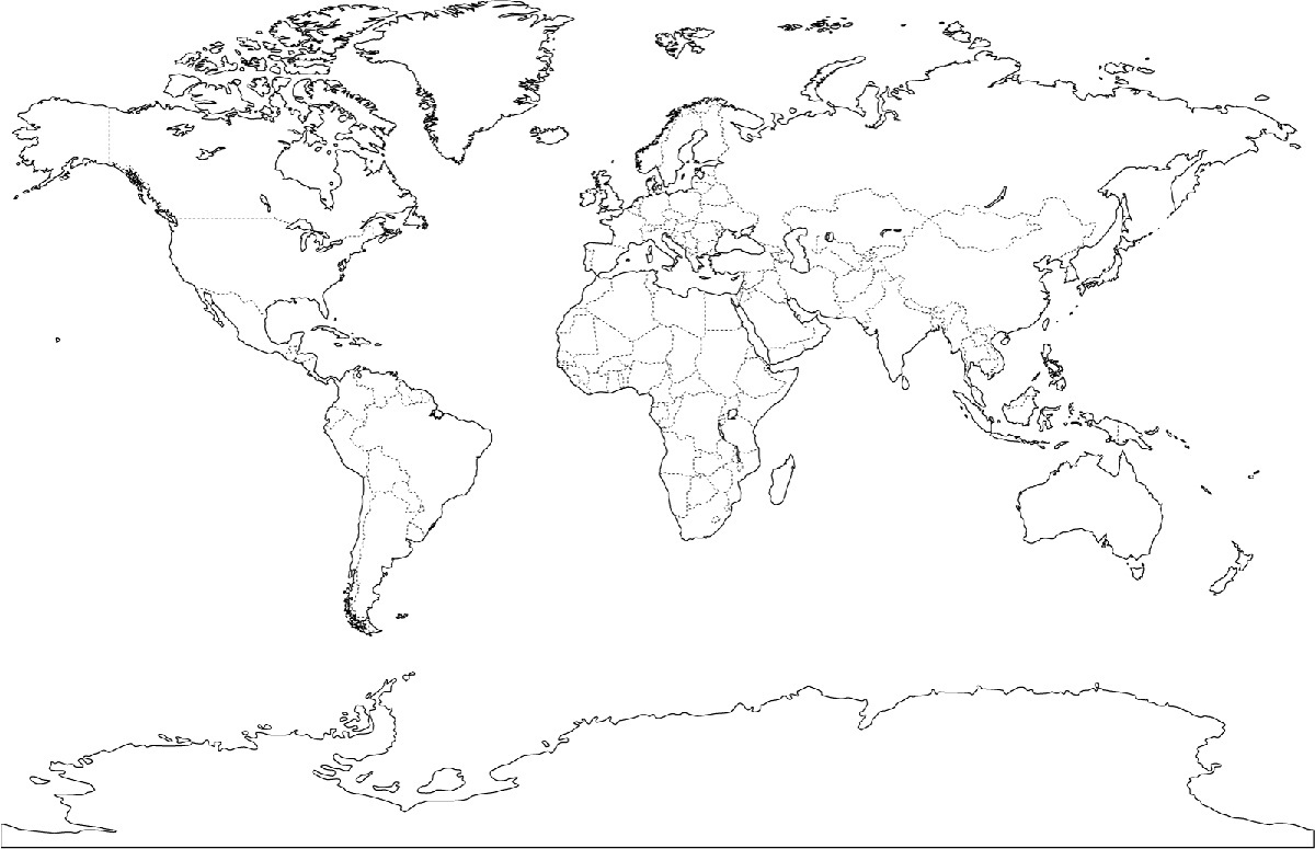 Blank World Map Coloring Page Coloring Pages