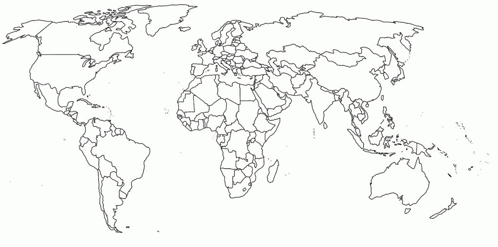 World Map Coloring Pages