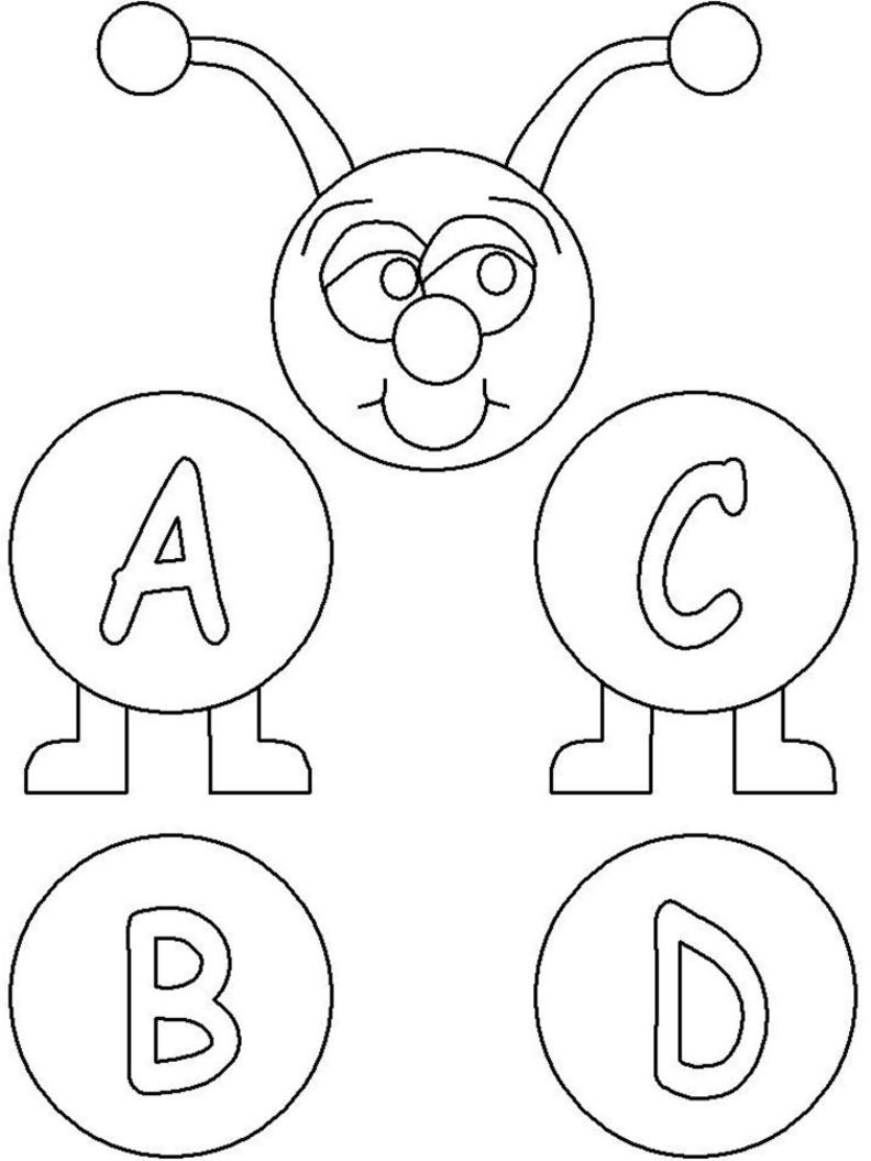 Abc Coloring Pages Free Printable