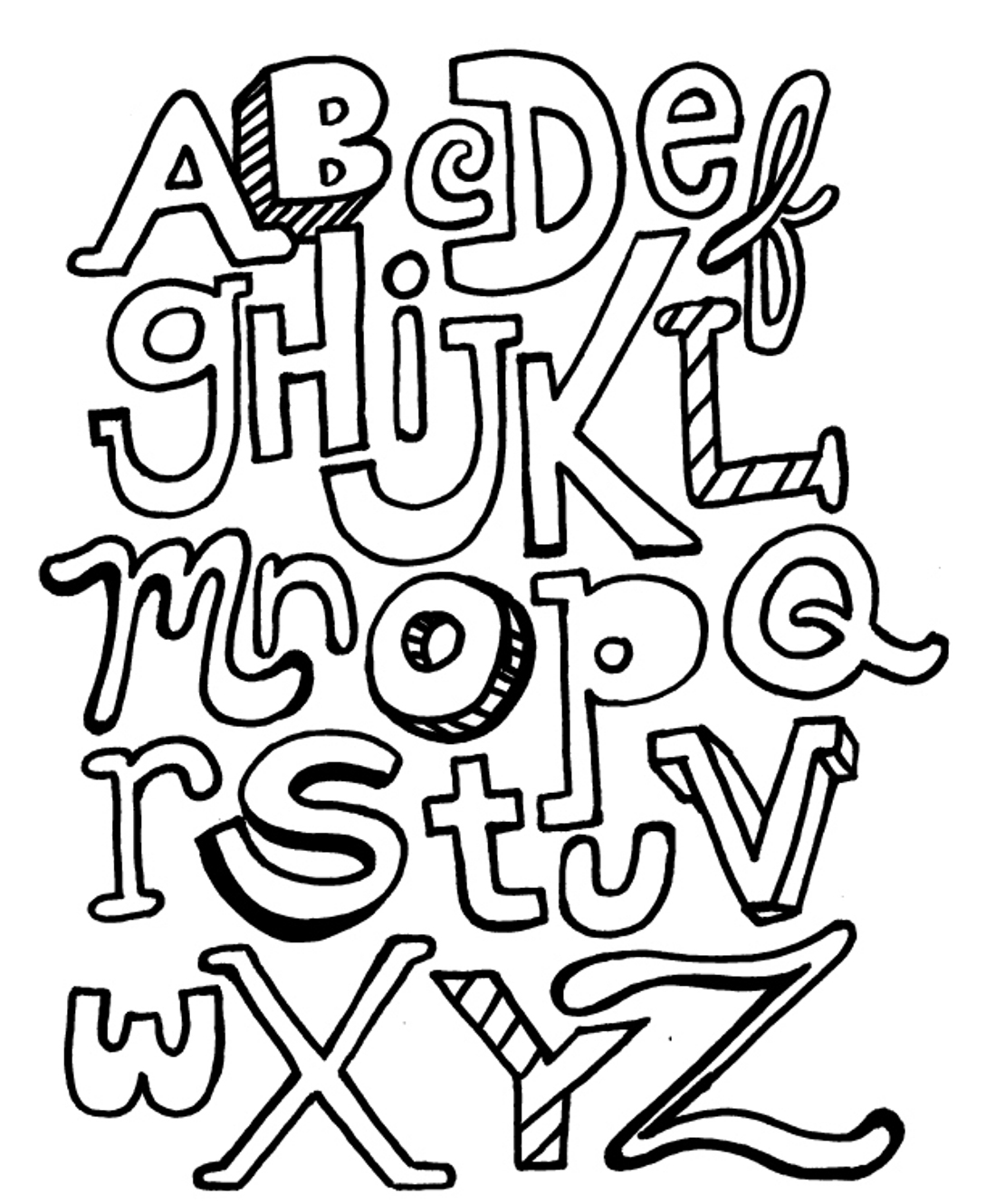  The Alphabet Coloring Pages 2